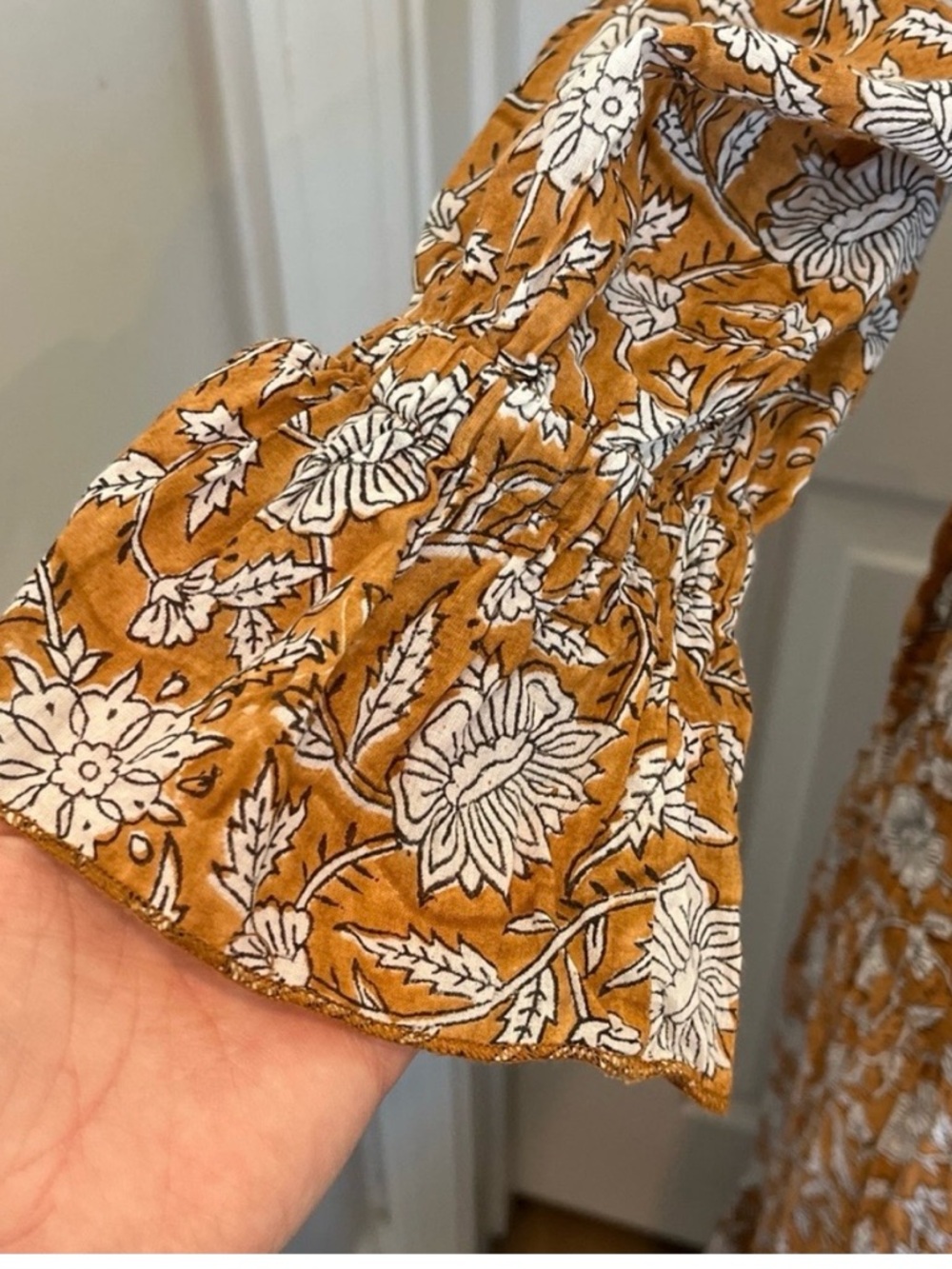 Daughters of India Brown & White Floral Maxi Dress - Picture 4 of 4